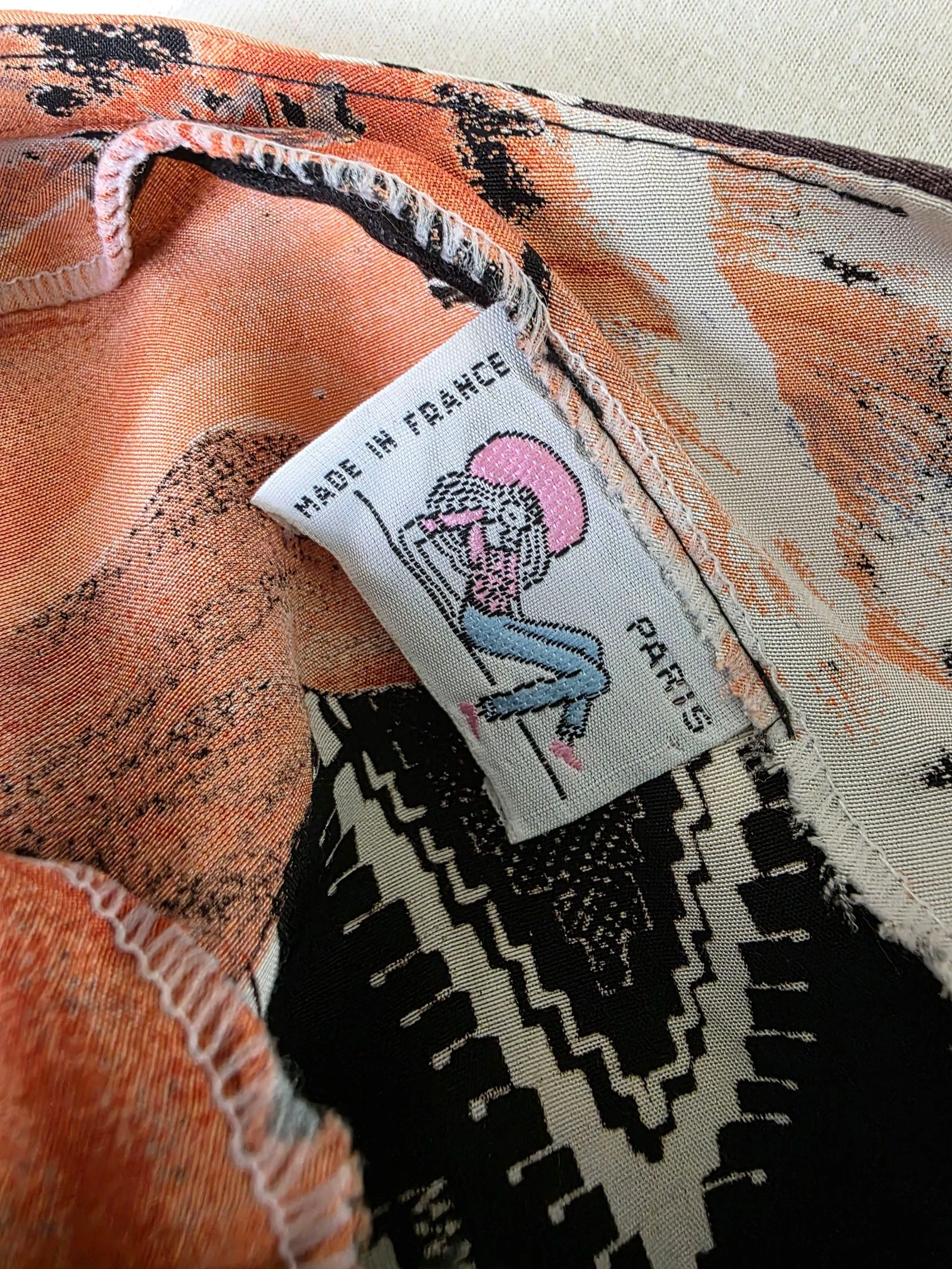 Blusa parisiense com motivos 🍒vintage dos anos 80 feita na França🍒tamanho 38 – photo 6